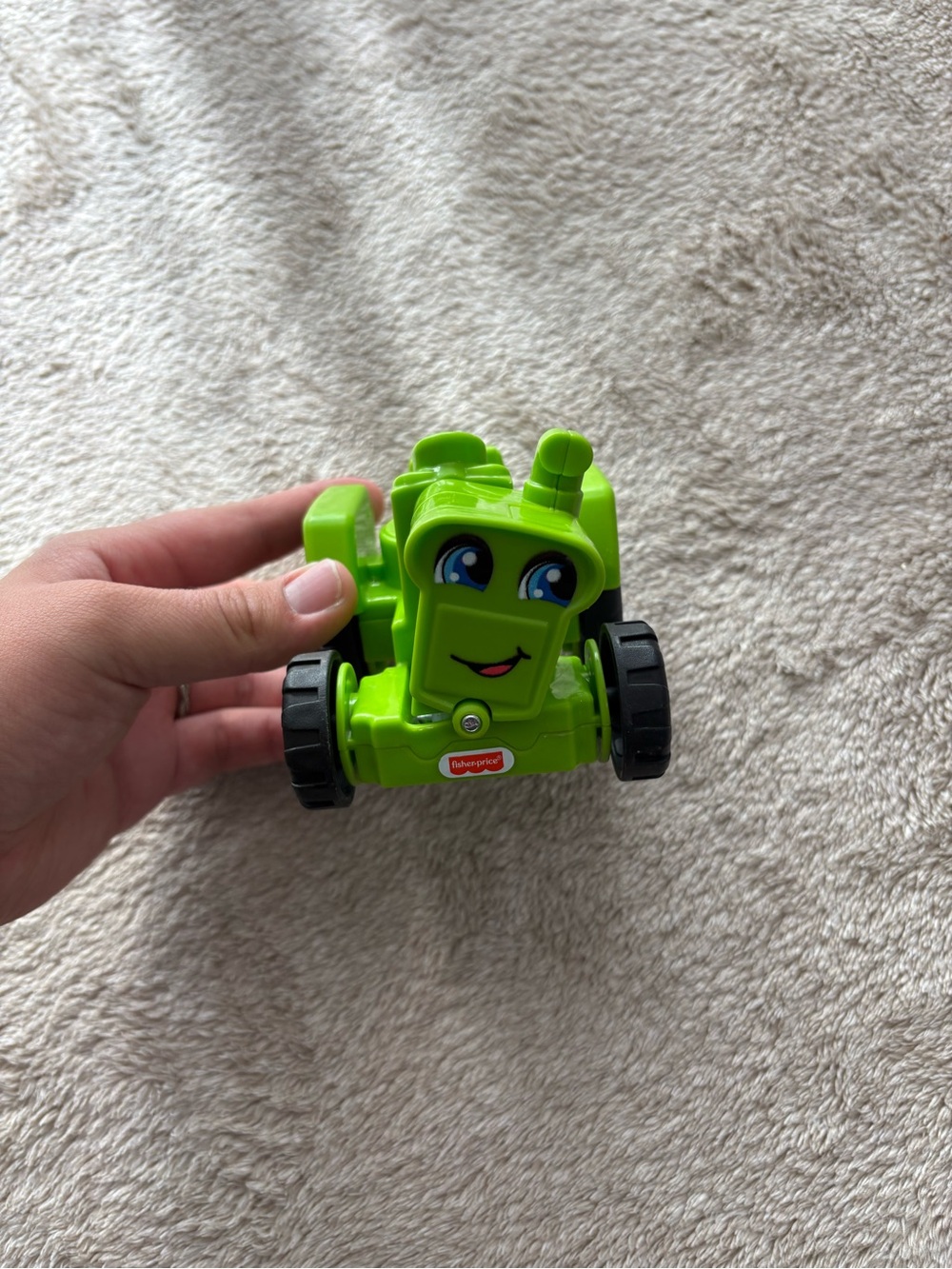 Fisher Price Little People Helpful Harvester Tractor Green Toddler Toy 2016